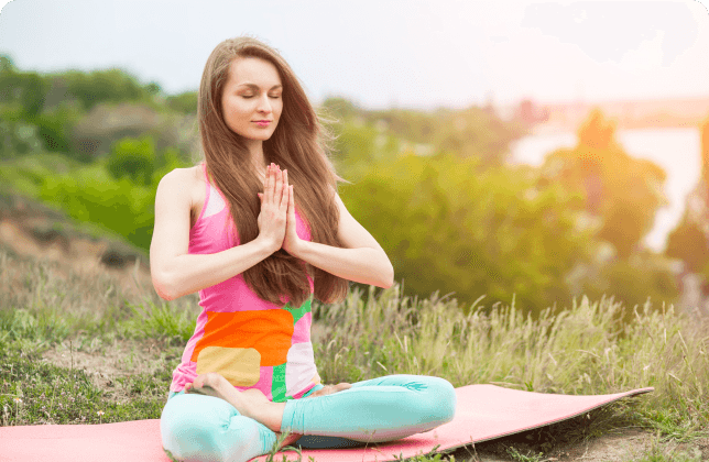 Imagen de una clase de yoga